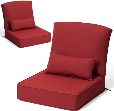 Crestlive Outdoor Deep Seat Cushion Set of 2, with Pillow, 24x24x5.5 — view 2