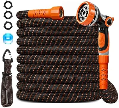 Flexible Garden Hose 50 Ft, Ultra Lightweight Water Hoses w/10 Function Sprayer, Non-Kink, All-Weather Hose P… — view 2