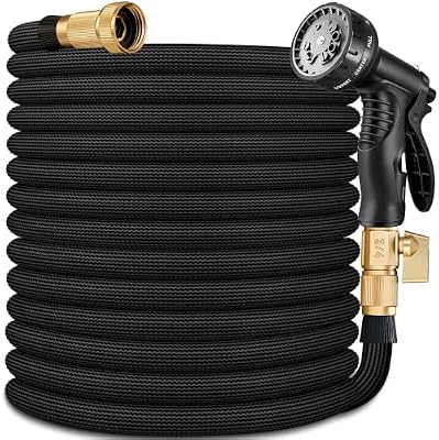 Flexible Garden Hose 25 FT, Ultra Lightweight Water Hoses 25FT w/10 Function Sprayer and 3/4" Brass Fittings,… — view 2