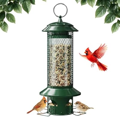 Squirrel Proof Bird Feeders for Outdoors Hanging, Chew Proof Bird feeders — view 2