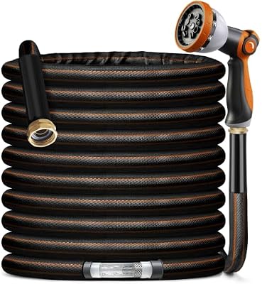 Garden Hose Water Hose – 100ft Lightweight Flexible Outdoor Hose, Kink-Free, Weather Resistant, 3/4” Metal Fi… — view 2